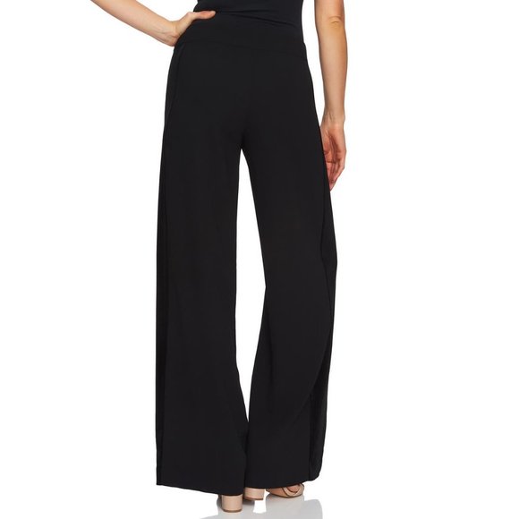 NWT Womens Size 0 0x32 or 2 2x32 Cece Black Velveteen Stripe Wide Leg Pants - Picture 3 of 3